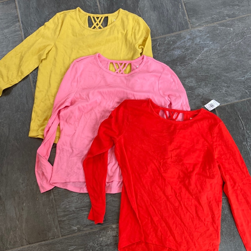 3 long sleeve old navy youth tops